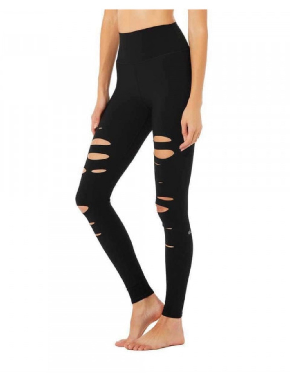 Alo Ripped Warrior High-Waist Black Leggings